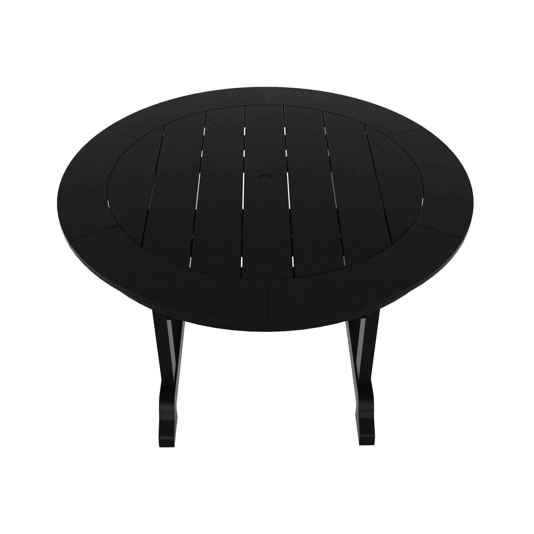 Alt View 1. WestinTrends - WestinTrends Malibu 47" Outdoor Patio Round Dining Table - Black.