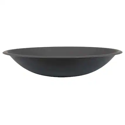 Front. Sunnydaze - 23 in Classic Elegance Steel Replacement Fire Pit Bowl - Black.