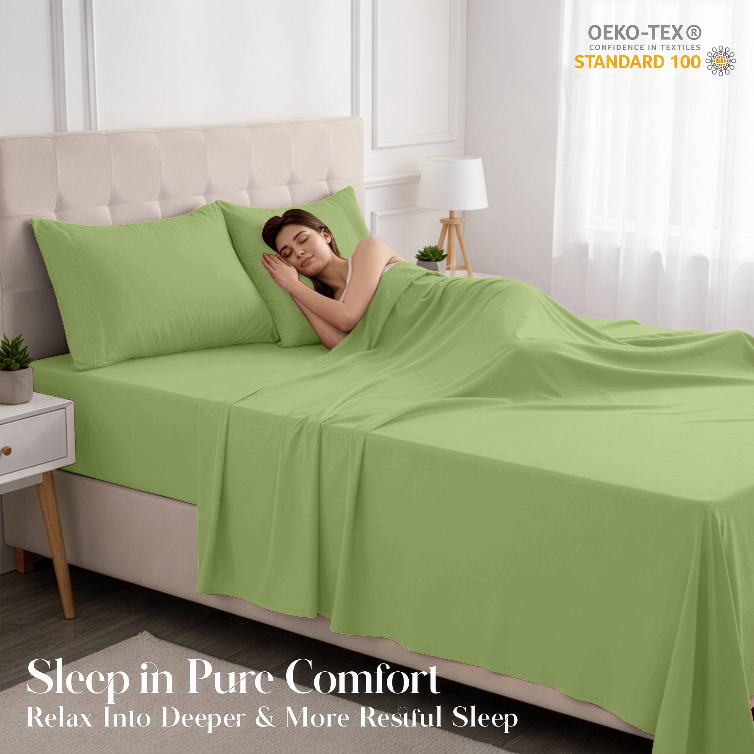 - OEKO-TEX® CONFIDENCE IN TEXTILES STANDARD 100
- Sleep in Pure Comfort
- Relax Into Deeper & More Restful Sleep