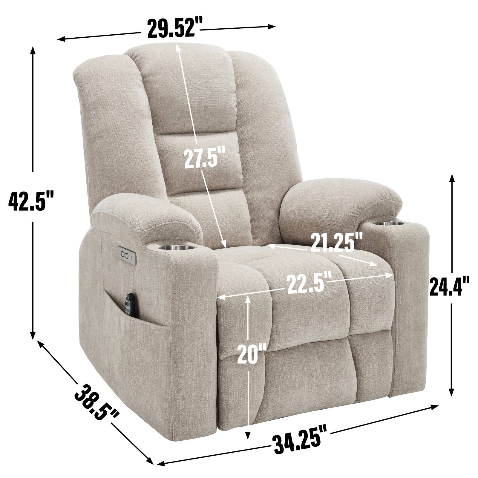 29.52" 42.5" 27.5" 21.25" 22.5" 24.4" 38.5" 20" 34.25"