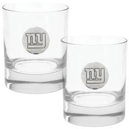 Wendell August Forge - New York Giants Two-Piece 11oz. Rocks Glass Set - Multicolor