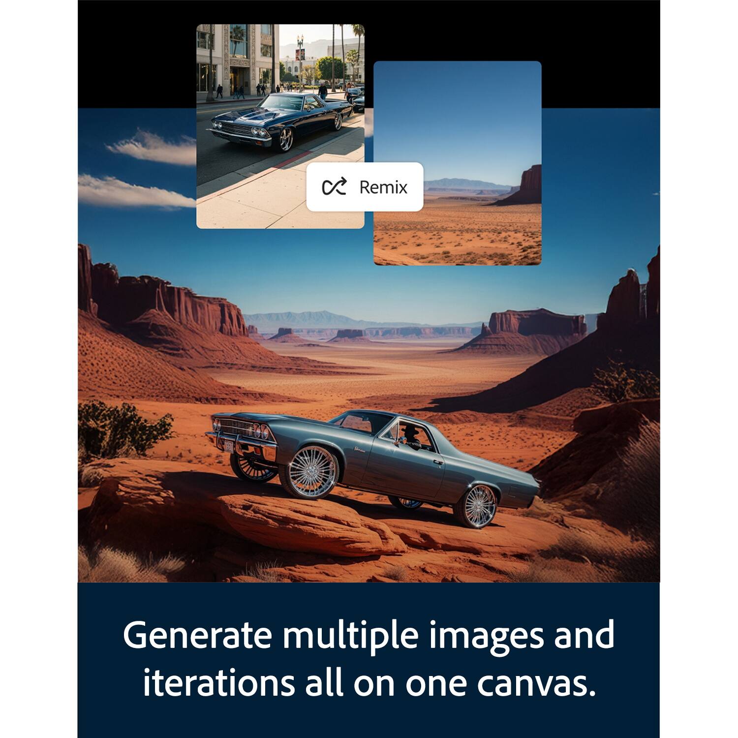 Generate multiple images and iterations all on one canvas.