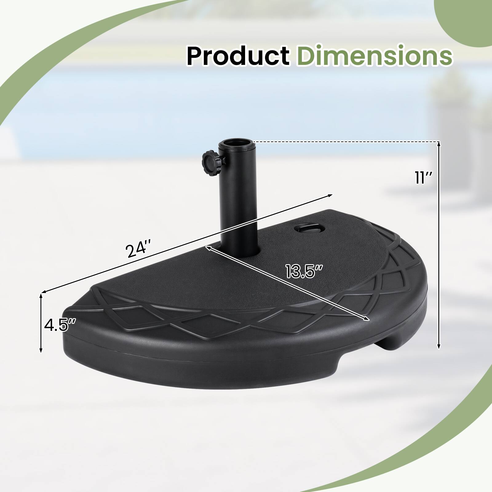 Product Dimensions: 11" x 24" x 13.5" x 4.5"