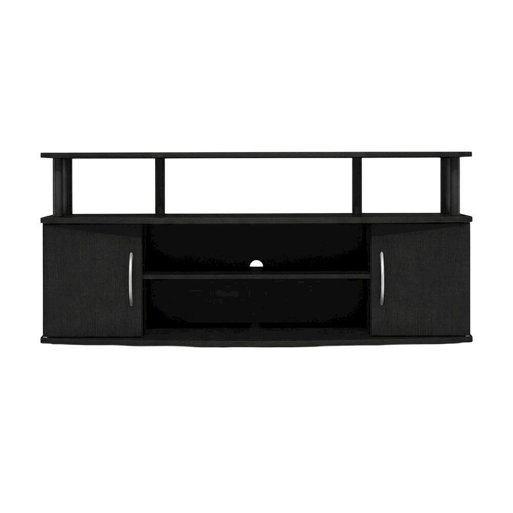 Back. FurniFact - Darkwood Large Entertainment Center for TVs up to 55 inches with Storage - Darkwood.