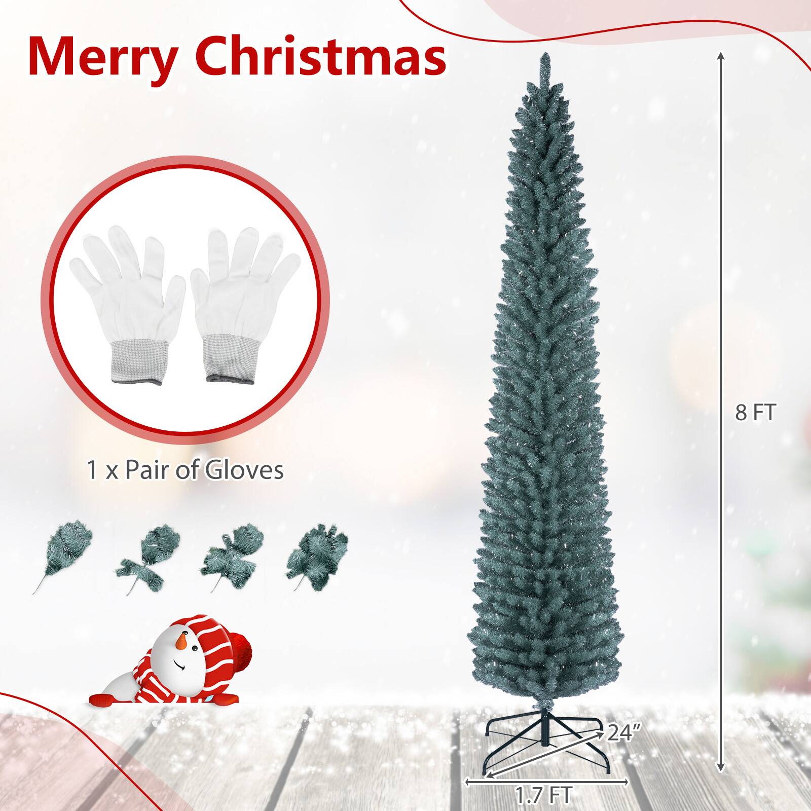 Merry Christmas

8FT

1 x Pair of Gloves

24"

1.7FT