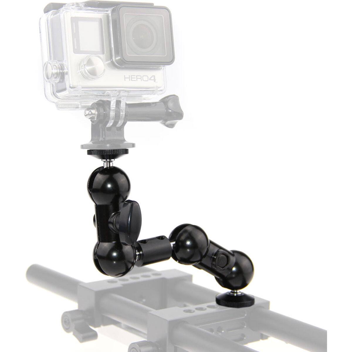 Alt View 1. CAMVATE - CAMVATE 7.5" 360 Degree Extension Arm with Ball Head Mounts, Black Knobs.