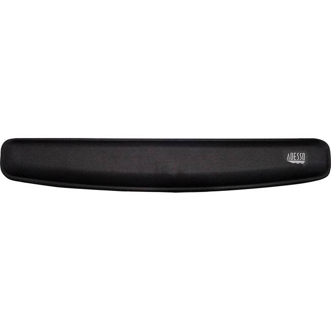 Front. Adesso - Adesso Memory Foam Keyboard Wrist Rest - 0.88" Height x 3.25" Width - Black - Rubber, Fiber, Memory Foam - Anti-slip - Black.