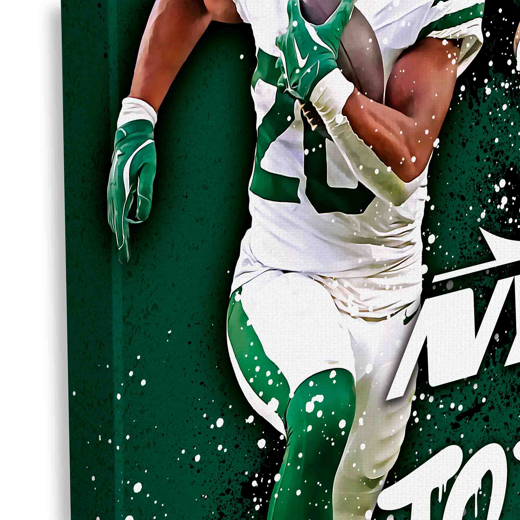 Alt View 3. Open Road Brands - Breece Hall &-Garrett 12" x 12" Logo Splash Canvas Art - Green.