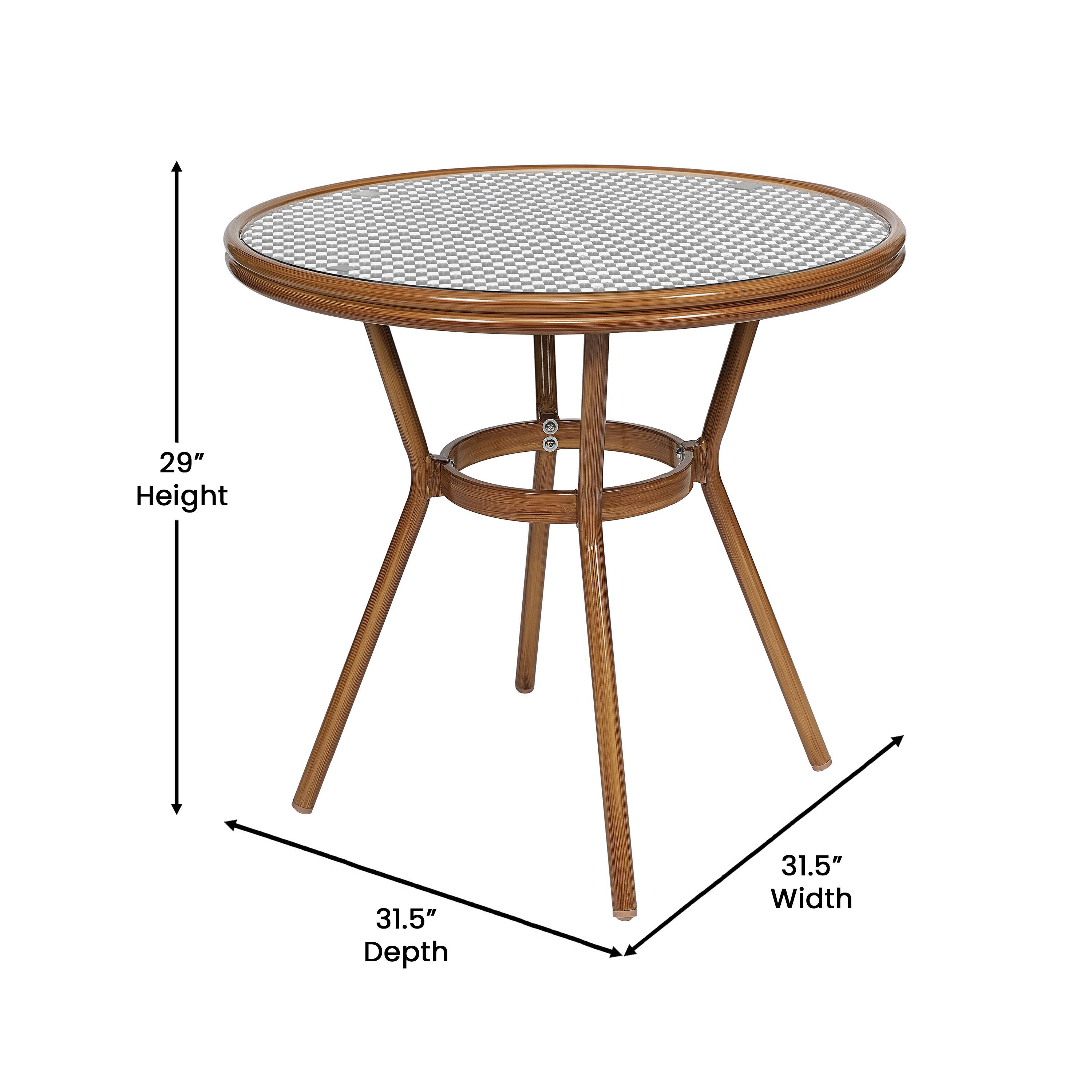 29" Height  
31.5" Depth  
31.5" Width