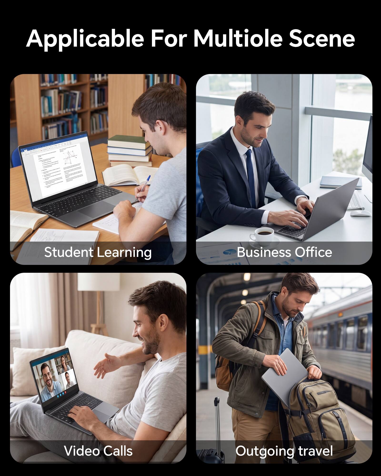 Applicable For Multiple Scene

- Student Learning
- Business Office
- Video Calls
- Outgoing travel