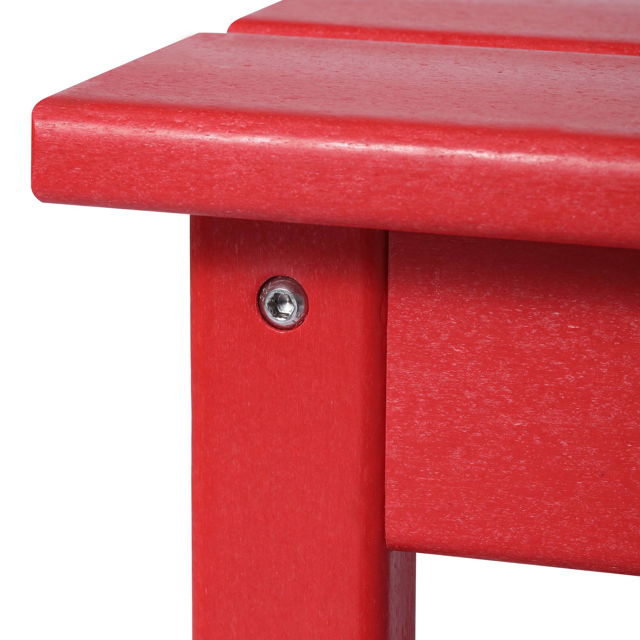 Alt View 3. WestinTrends - WestinTrends Malibu 35" length outdoor Coffee table for Adirondack chair - Red.