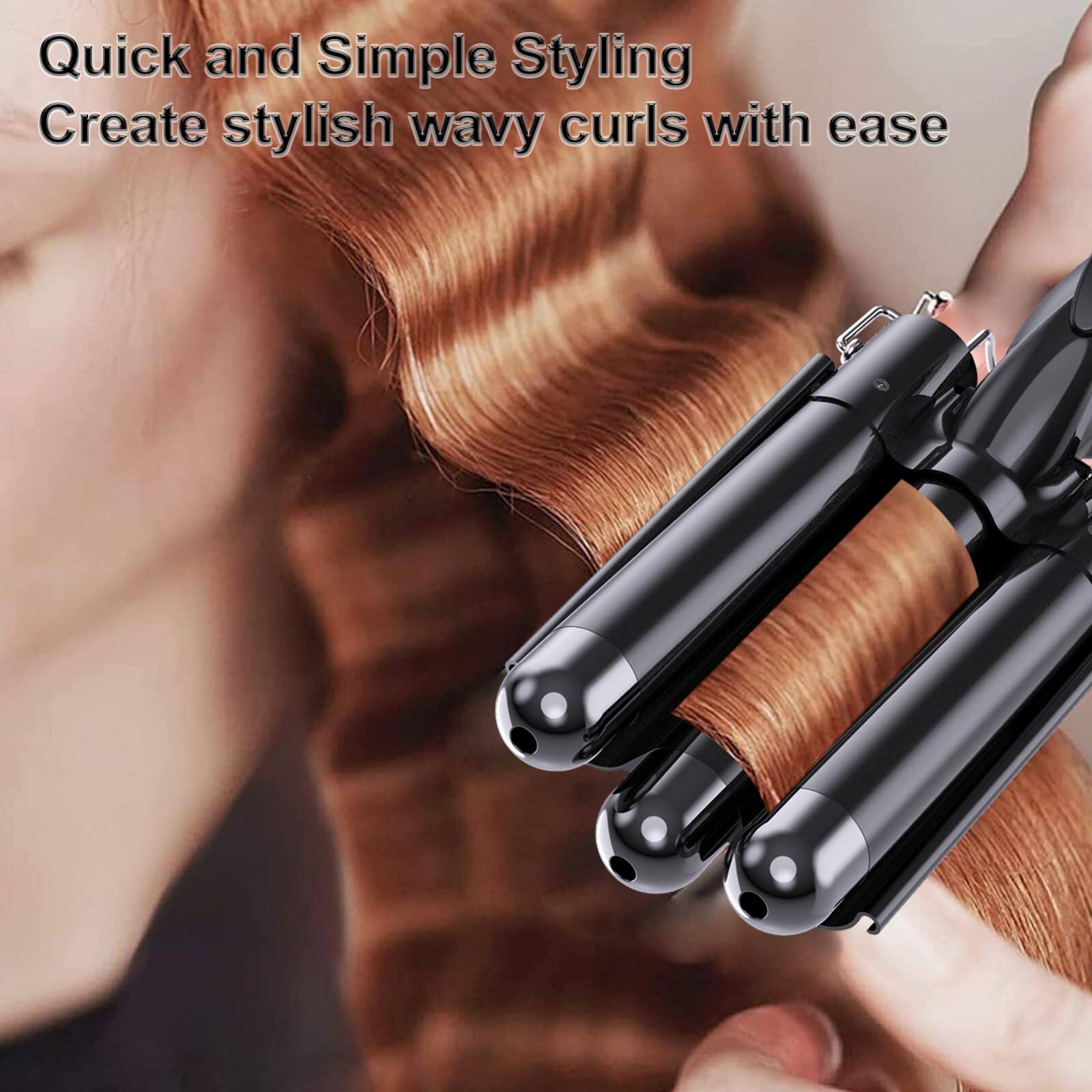 Quick and Simple Styling  
Create stylish wavy curls with ease