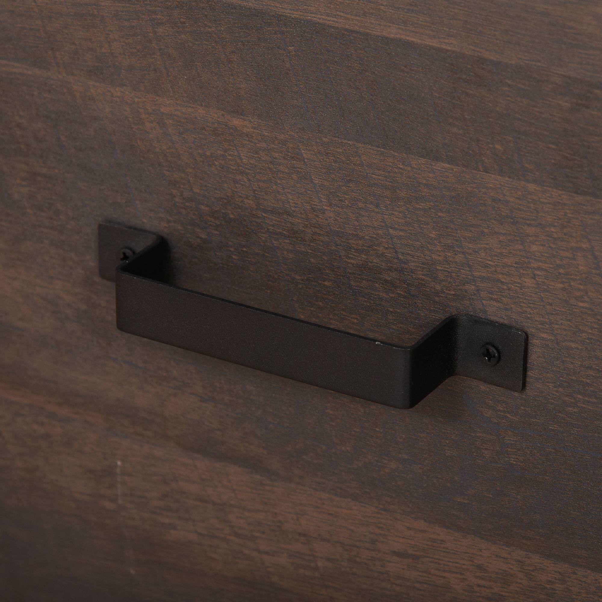 Alt View 4. Vinsetto - Lateral File Cabinet with 2 Drawers, Adjustable Bars.