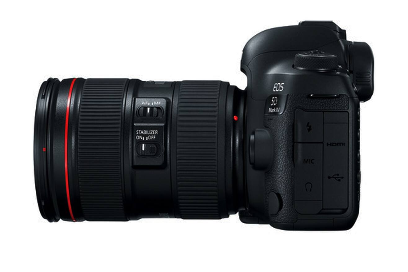 AF, MF  
EOS 50 Mark IV  
STABILIZER ON OFF  
HDMI  
MIC