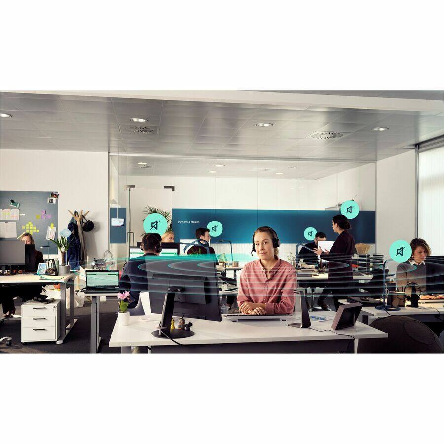 Alt View 7. EPOS - EPOS IMPACT 1061T Headset - Stereo, Mono - True Wireless - Bluetooth - Over-the-head - Binaural - Ear-cup - 3.94 ft - Unknown.