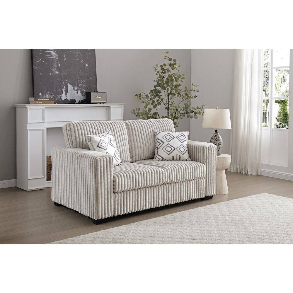 Alt View 2. Glory Furniture - Teddy Chair - Ivory.