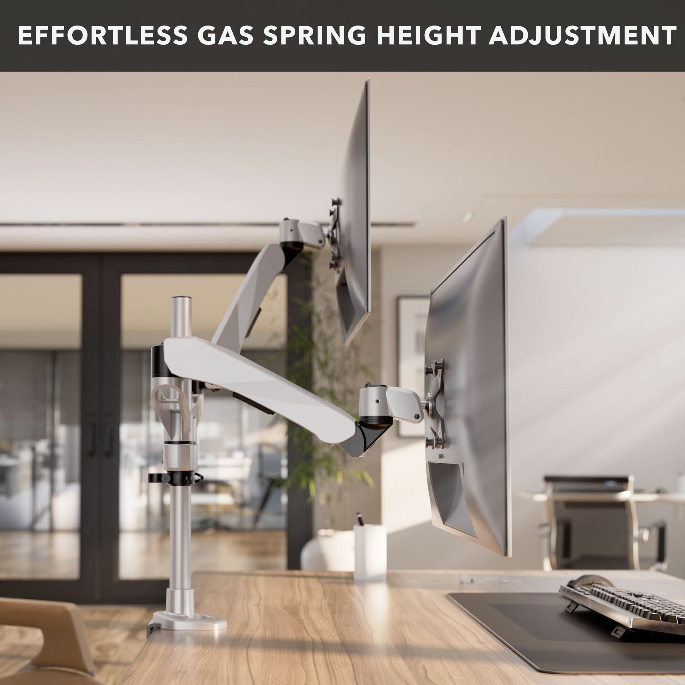 EFFORTLESS GAS SPRING HEIGHT ADJUSTMENT