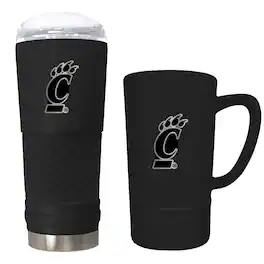Great American Products - Cincinnati Bearcats 24oz. Stealth Draft Tumbler and 15oz. Stealth Jump Mug Set - Multicolor