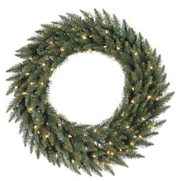 Vickerman - 48" Camdon Fir Wreath 200 LED Warm White - Green