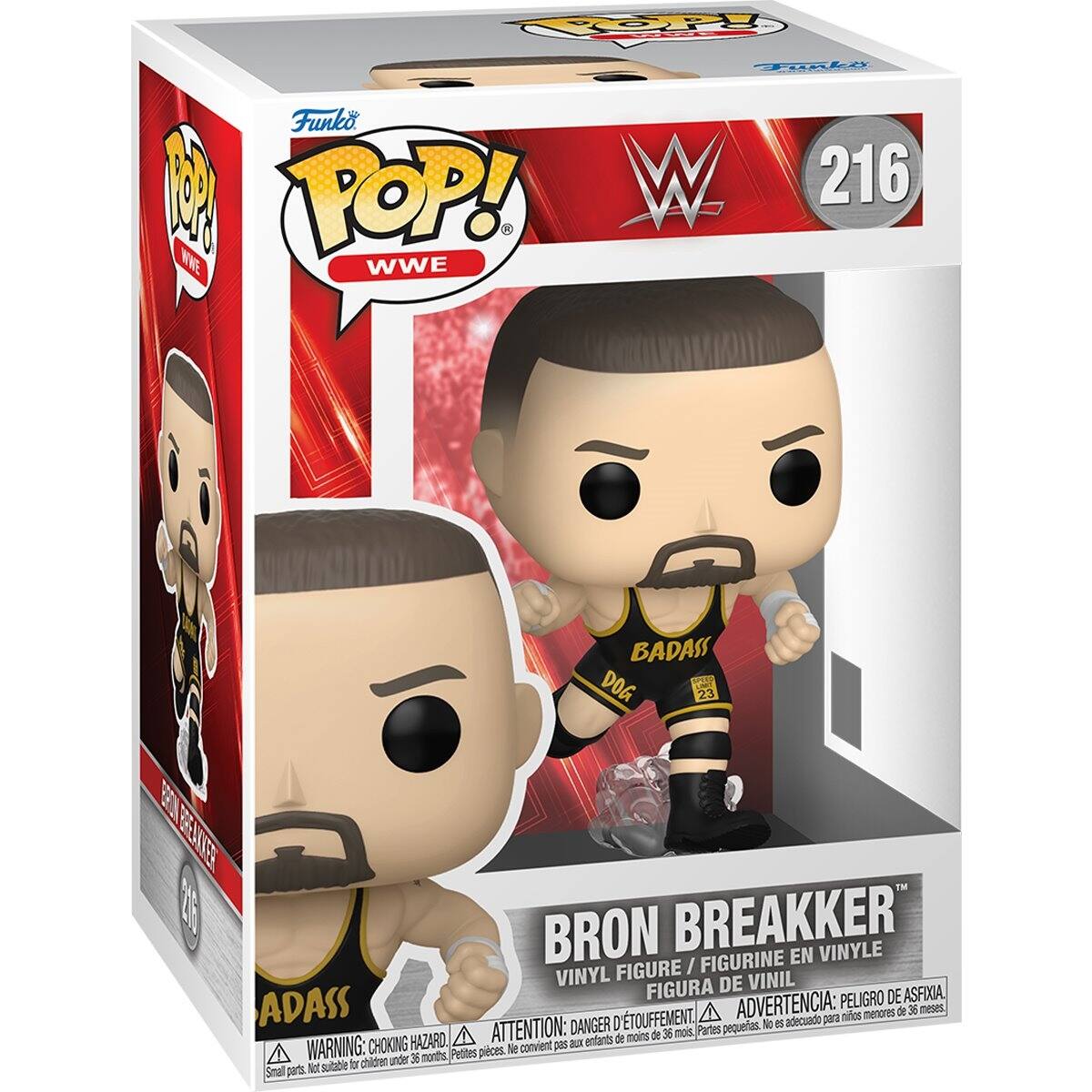 POP! Funko POP! WWE  
216  
BADASS DOG SPEVO LAST 23 BELKIER BRON BREAKER FIGURINE EN VINYLE FIGURE / VINYL DE VINIL FIGURA DE VINIL  
PELIGRO DE ASFIXIA, ADVERTENCIA: adecuado para niños menores de 36 meses. ATTENTION: DANGER Partes pequeñas. No 5 de moins de 36 mois, WARNING: CHOKING HAZARD, convient pas aux enfants Small parts. Me under 36 months Not suitable for children
