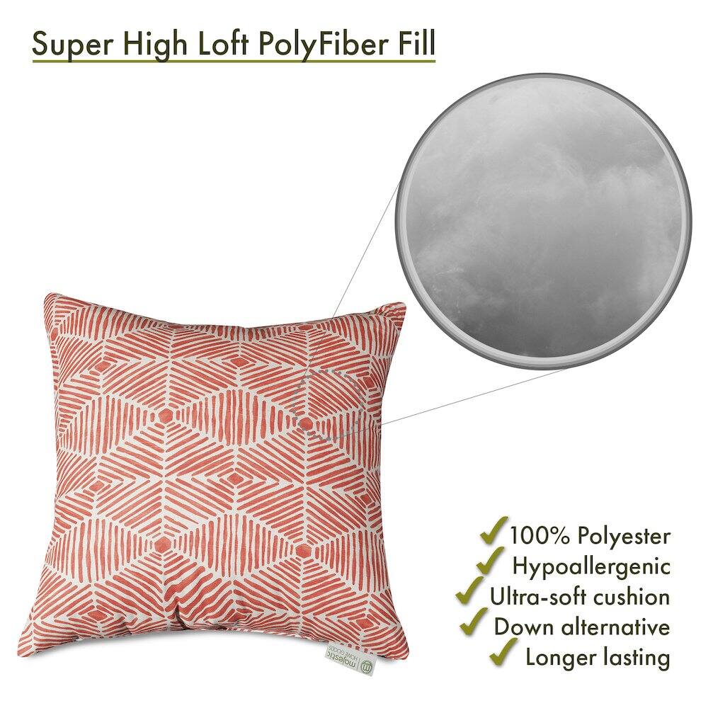 Super High Loft PolyFiber Fill

- 100% Polyester
- Hypoallergenic
- Ultra-soft cushion
- Down alternative
- Longer lasting