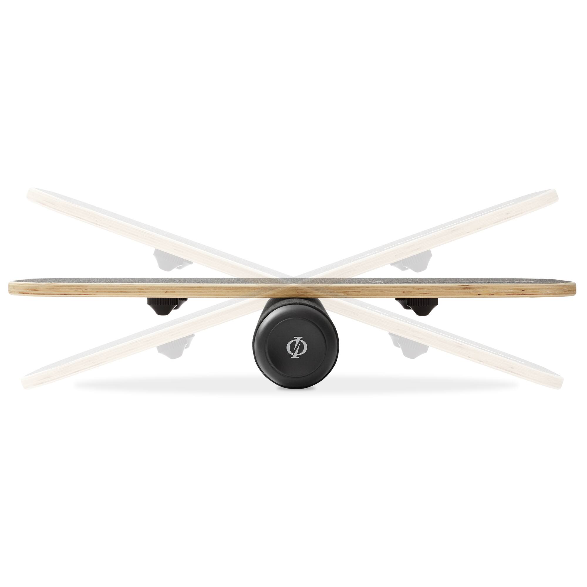 Alt View 2. Philosophy Gym - Balance Board - Wooden Balance Trainer with Adjustable Stoppers - Black.