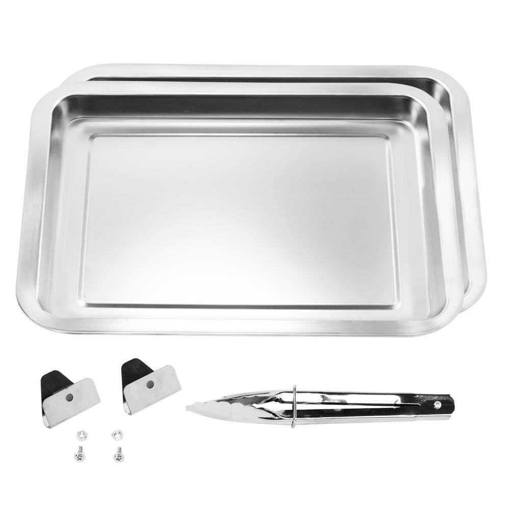 Alt View 10. Winado - 3 Tiers 800W 110V Countertop Food Warmer Commercial Pastry Catering Display Case - Silver.