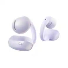 Front. Shokz - OpenDots Air Open-Ear Clip-On True Wireless Bluetooth Earbuds - Daybreak Purple.