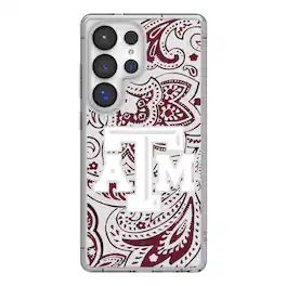 Keyscaper - NCAA - Texas A&M Aggies Paisley Galaxy Clear Case - S24 Ultra - Multicolor