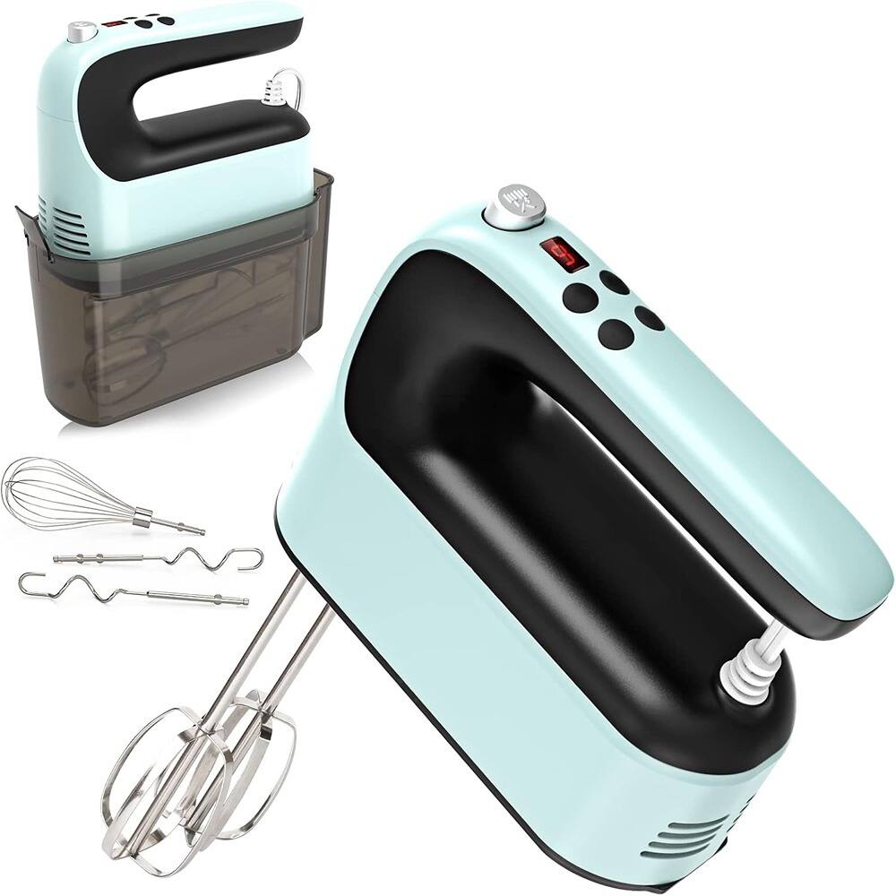 ACJPR - 9-Speed Digital Hand Mixer – 400W, Turbo Boost, Ice Blue - Color: Ice Blue