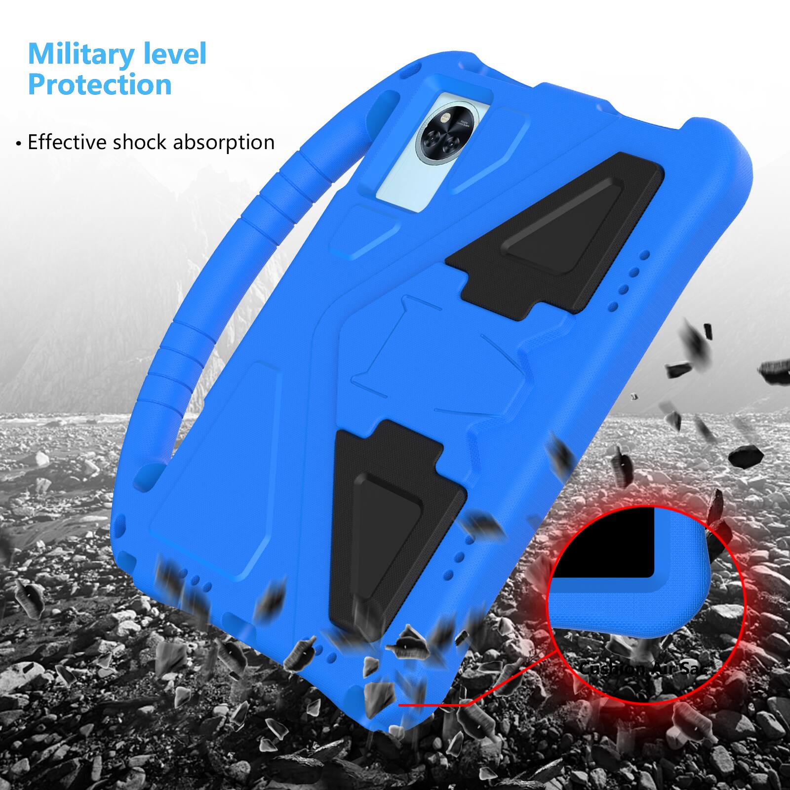 Military level Protection  
Effective shock absorption
