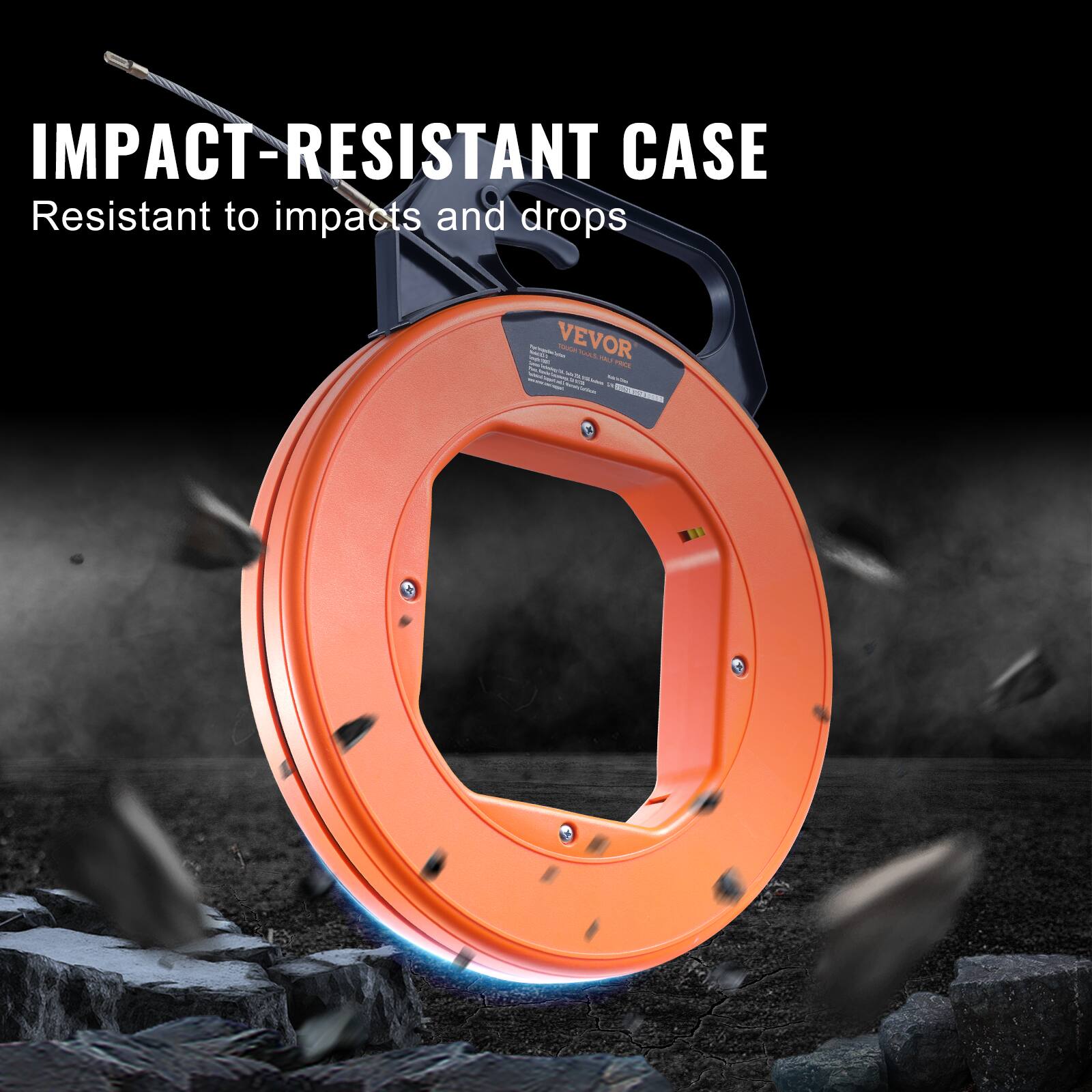 IMPACT-RESISTANT CASE  
Resistant to impacts and drops