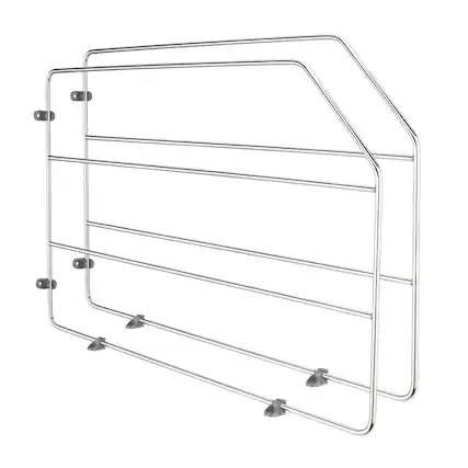 Front. Rev-A-Shelf - Rev-A-Shelf 12" Kitchen Cabinet Baking Sheet Organizer, Chrome, 597-12CR-2-1 - Silver.