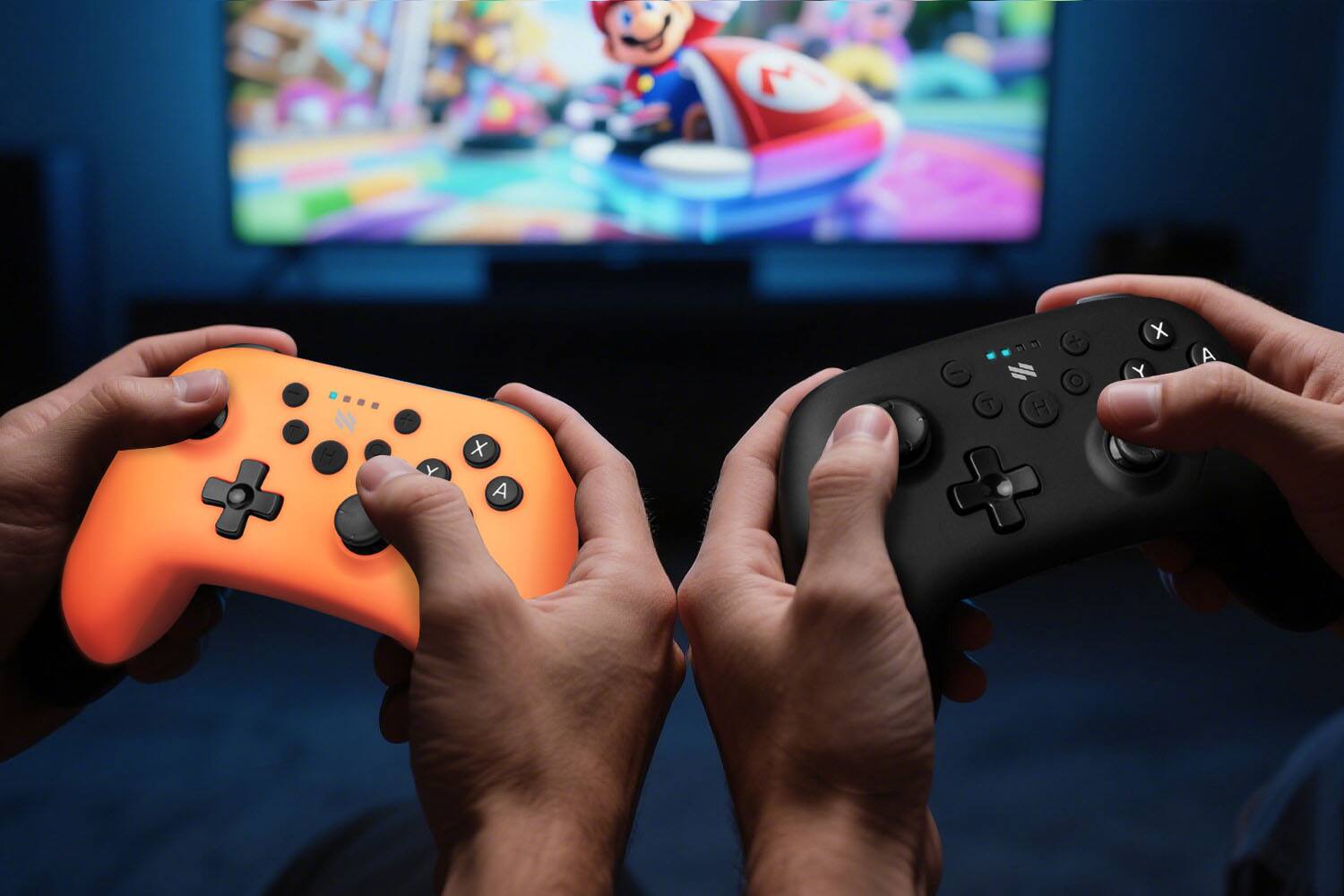 Alt View 3. NEXT - Wireless Rechargeable Pro Controller for Switch 2 & Switch - Ember - Ember.