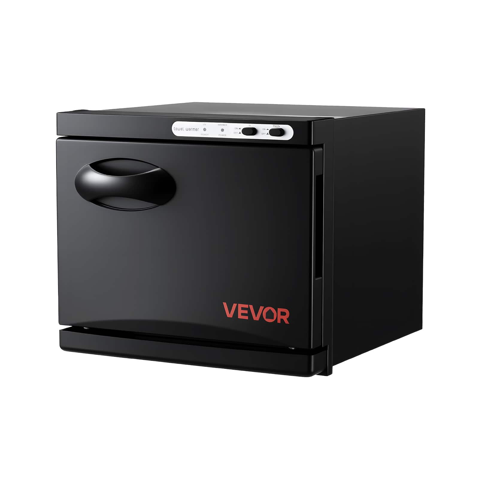 VEVOR - Hot Towel Warmer, 1.76 gal Small Towel Warmer Cabinet with Clip & Stainless Steel Rack, Holds up 12 Towels - Black
