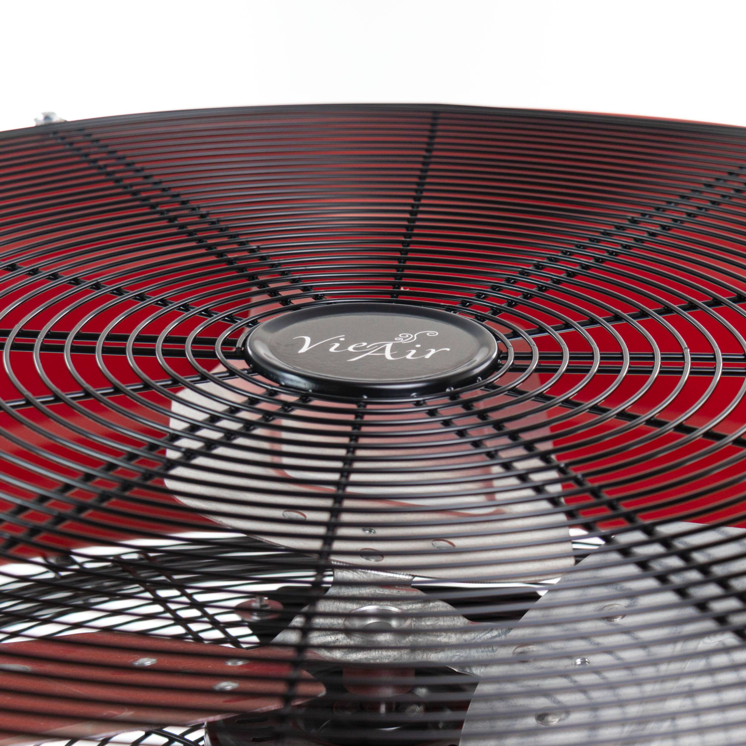 Alt View 7. VieAir - Vie Air 24 Inch Commercial Floor Drum Fan in Red - Red.