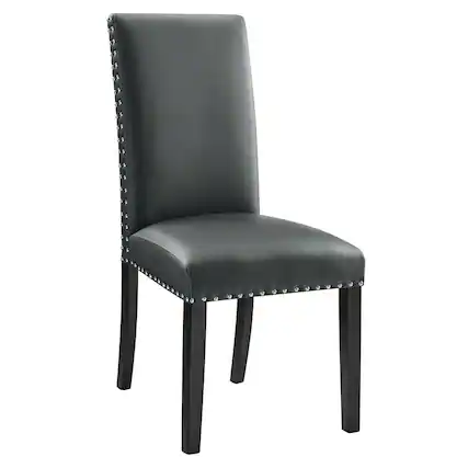 Front. Modway - Parcel Dining Faux Leather Side Chair - Gray.