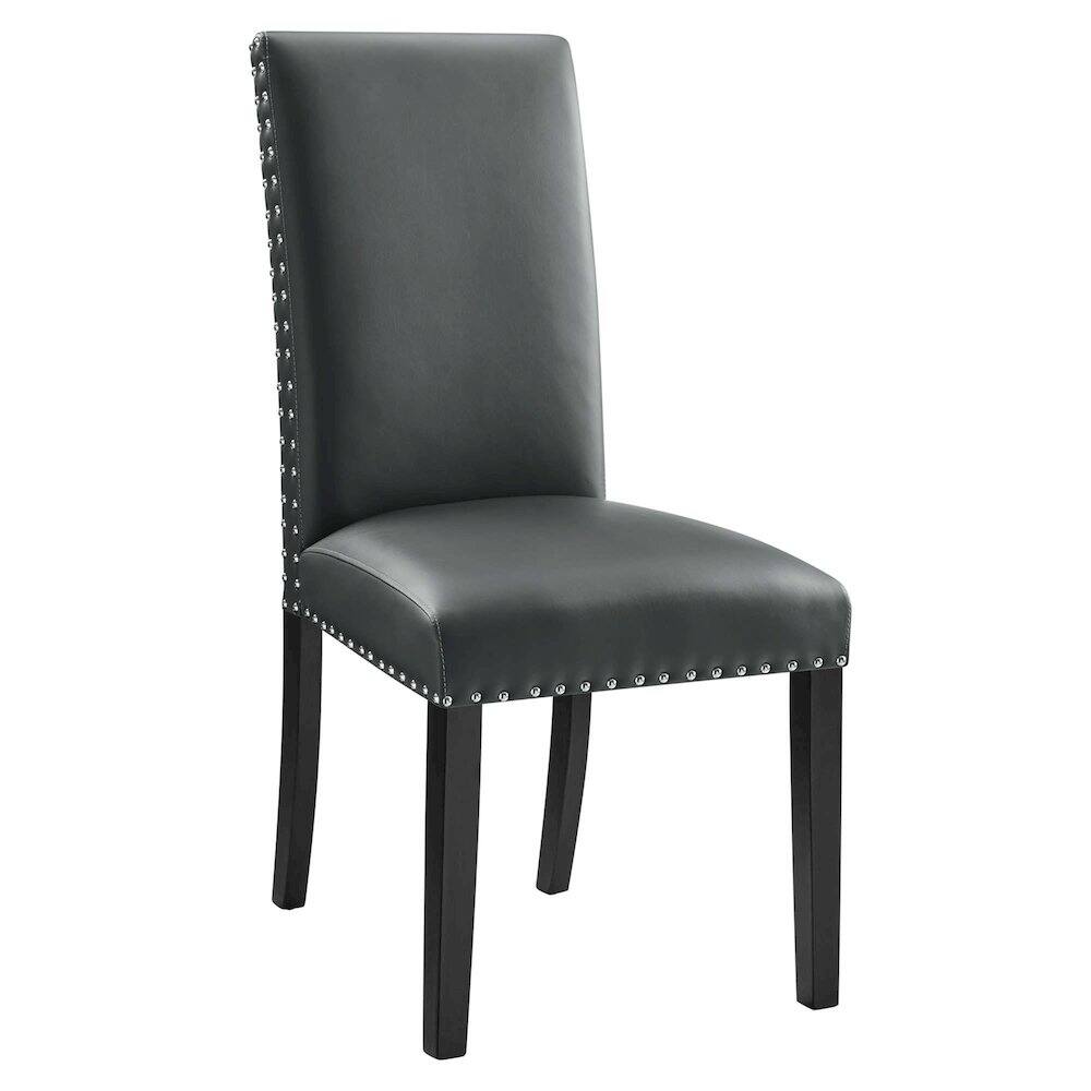 Front. Modway - Parcel Dining Faux Leather Side Chair - Gray.