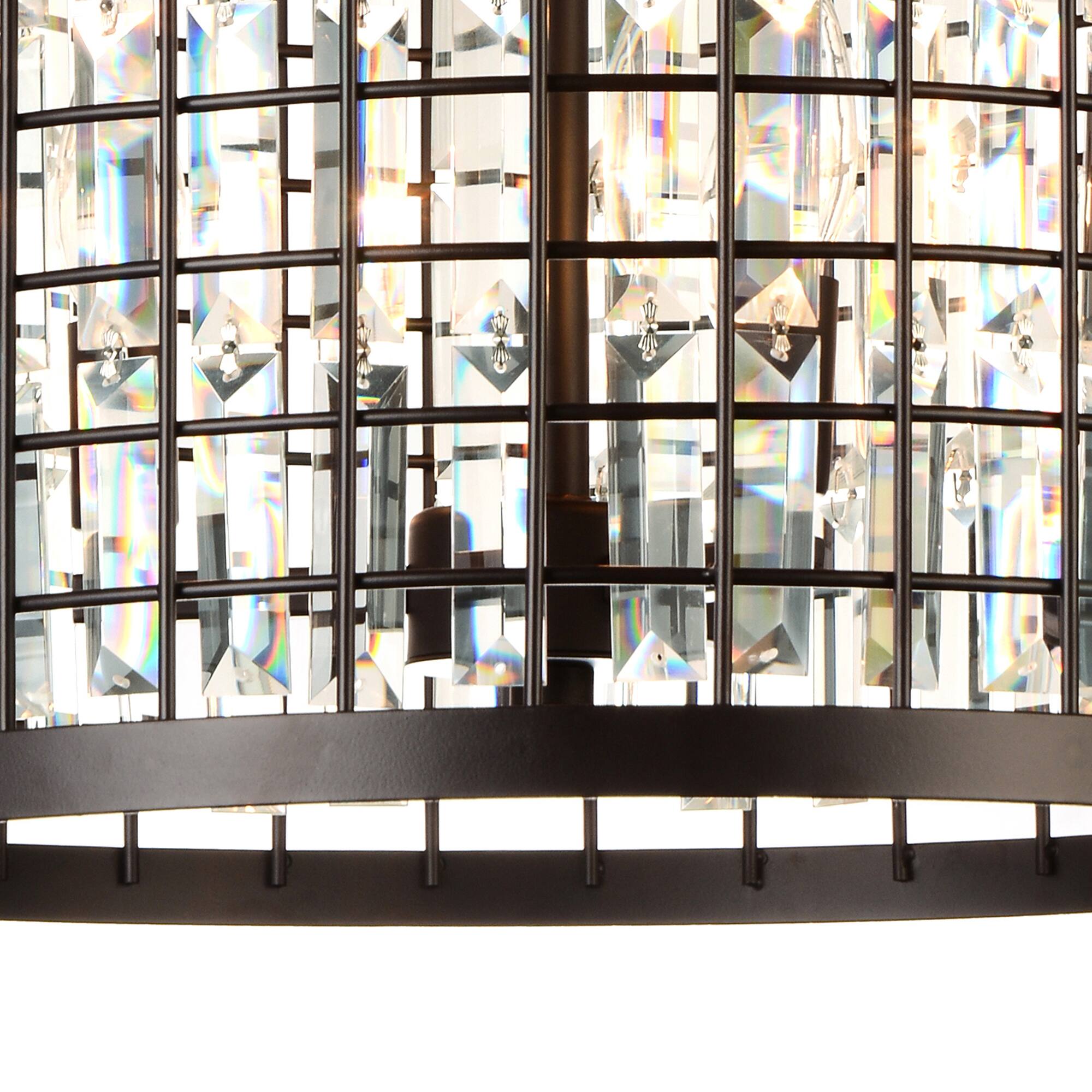 Alt View 1. CWI Lighting - Meghna 6 Light Up Chandelier With Brown Finish - Brown.