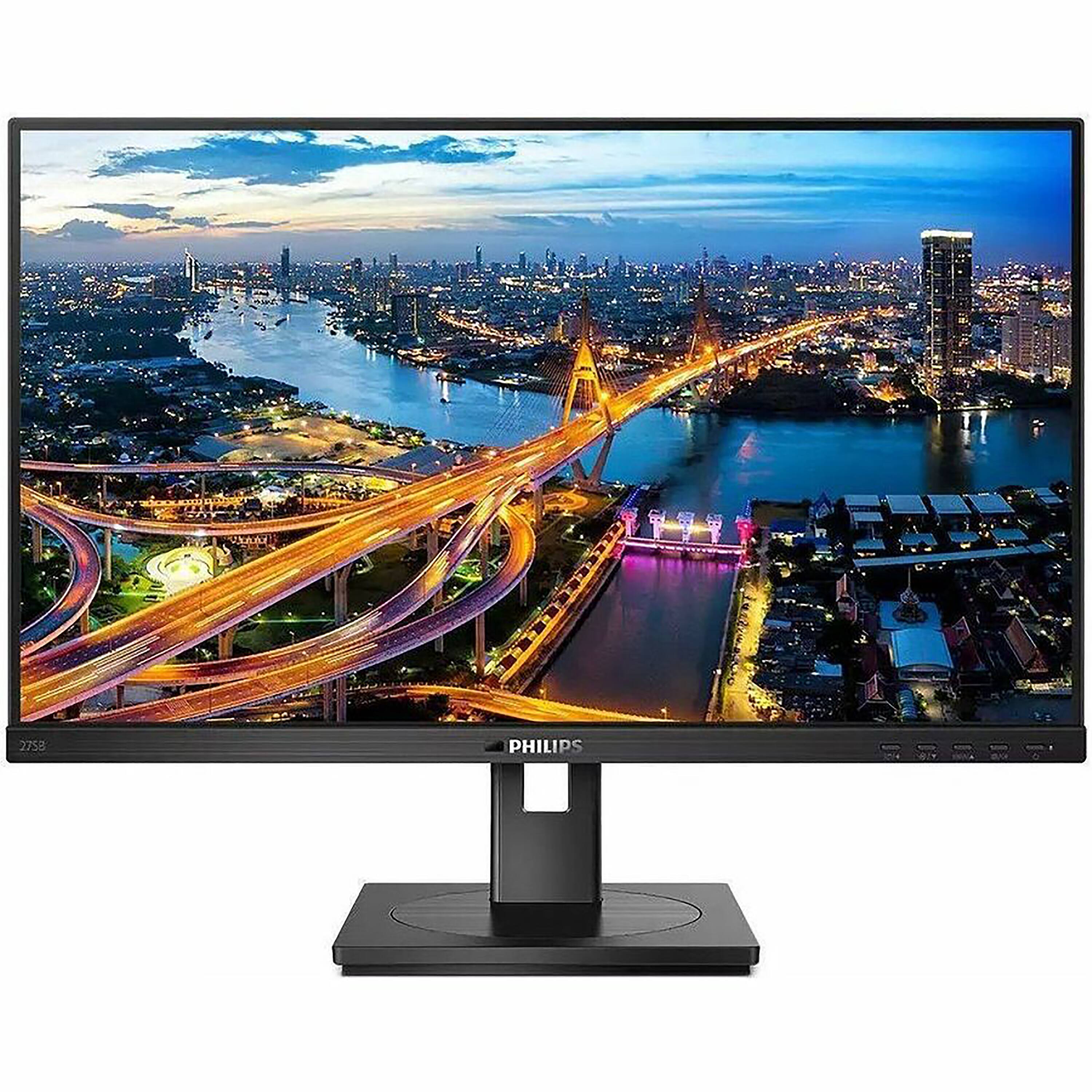 Philips - 27" IPS LCD QHD Monitor (DisplayPort, HDMI, USB Hub) - Textured Black