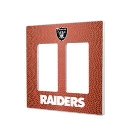 Keyscaper - Las Vegas Raiders Football Design Double Rocker Light Switch Plate - Multicolor