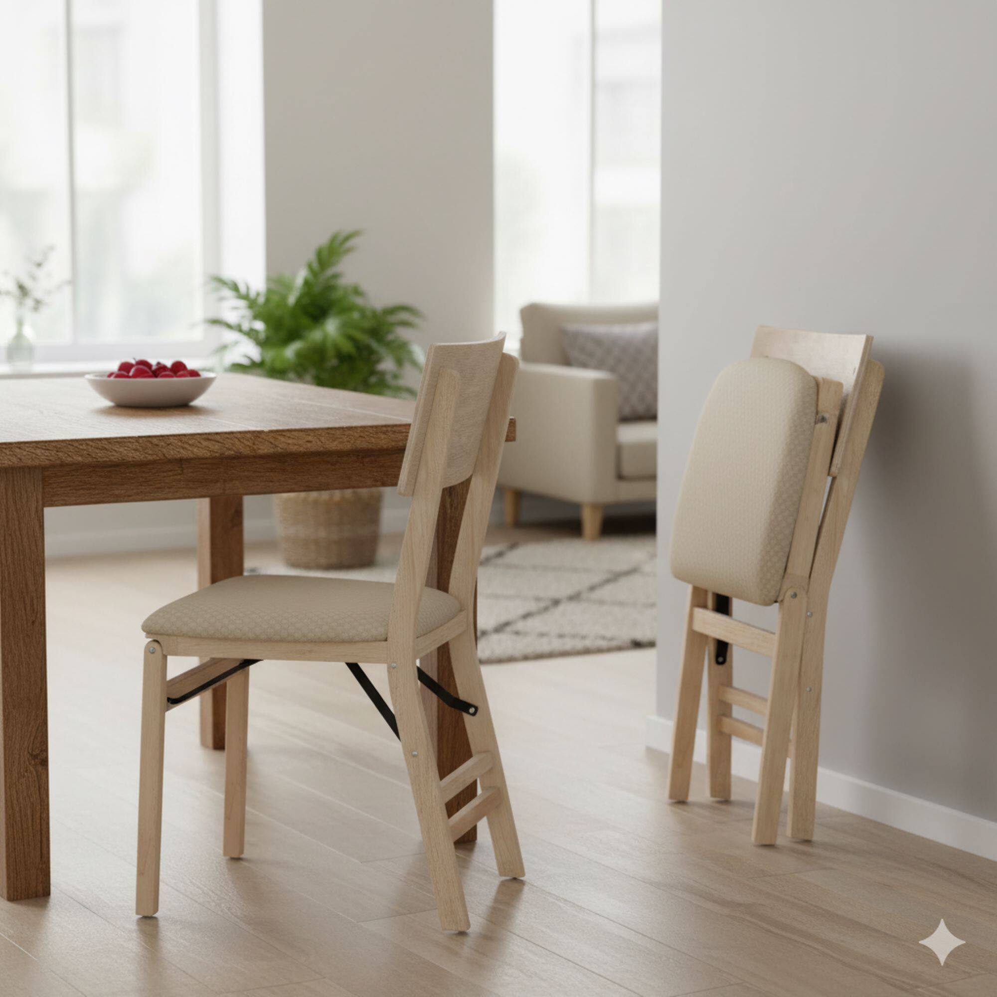 Alt View 1. Stakmore - Stakmore Unfinished Folding Chair Comfort Curve Back - Natural.