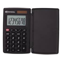 Innovera - 15921 Pocket Calculator with Hard Shell Flip Cover 8 Digit LCD