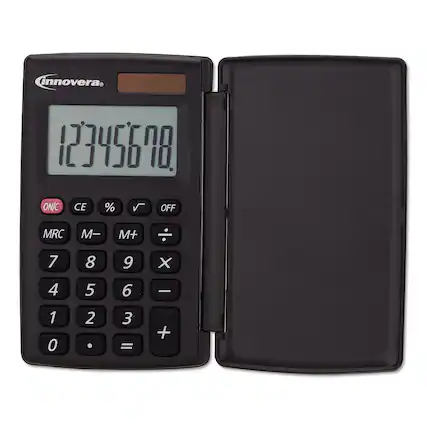 Innovera SAROP MEMORY 12345678 ON/C CE % OFF MRC M- M+ 7 8 9 X 4 5 6 1 2 3 = +