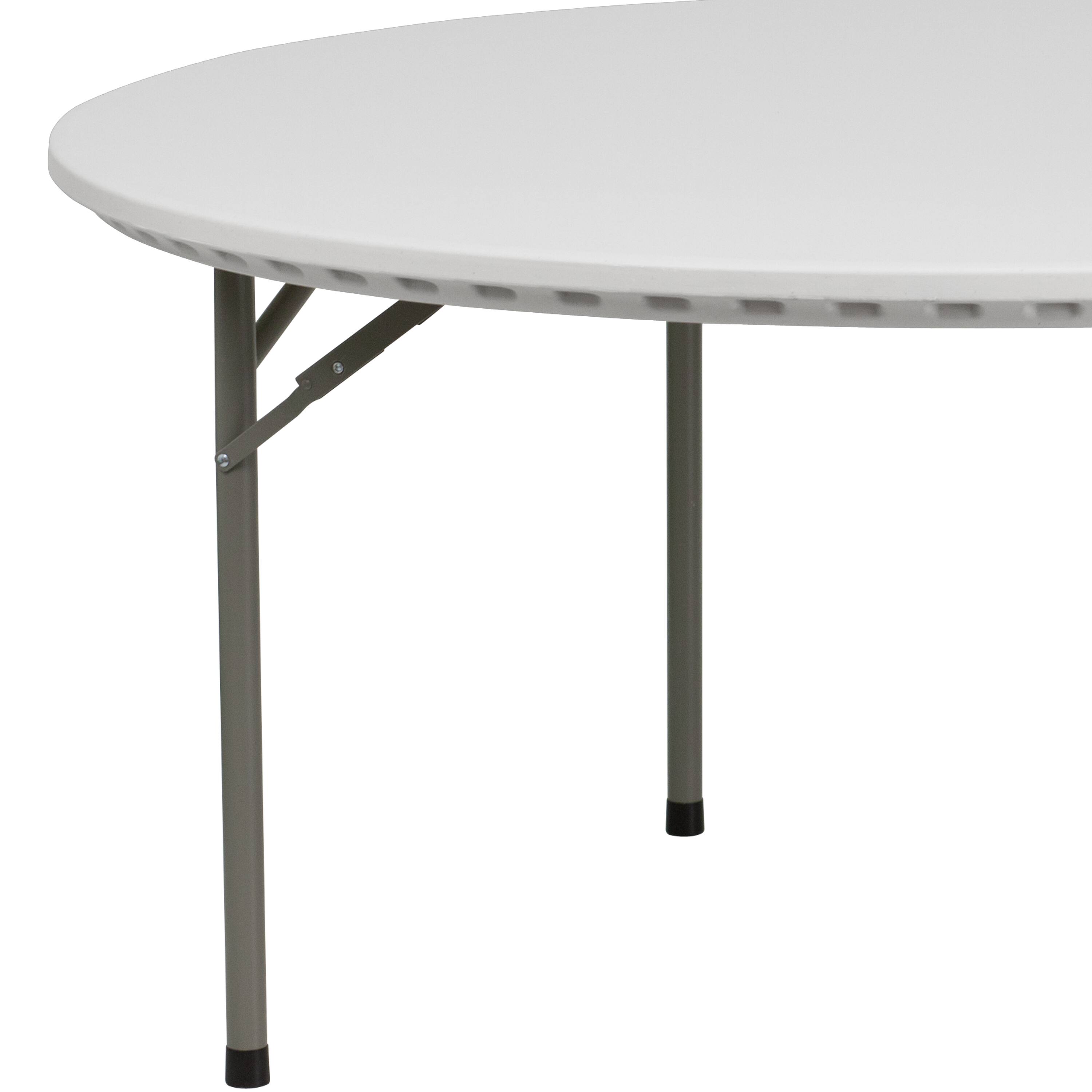 Alt View 16. Alamont Home - Kathryn 5-Foot Round Granite White Plastic Folding Table - Banquet / Event Folding Table - Granite White.
