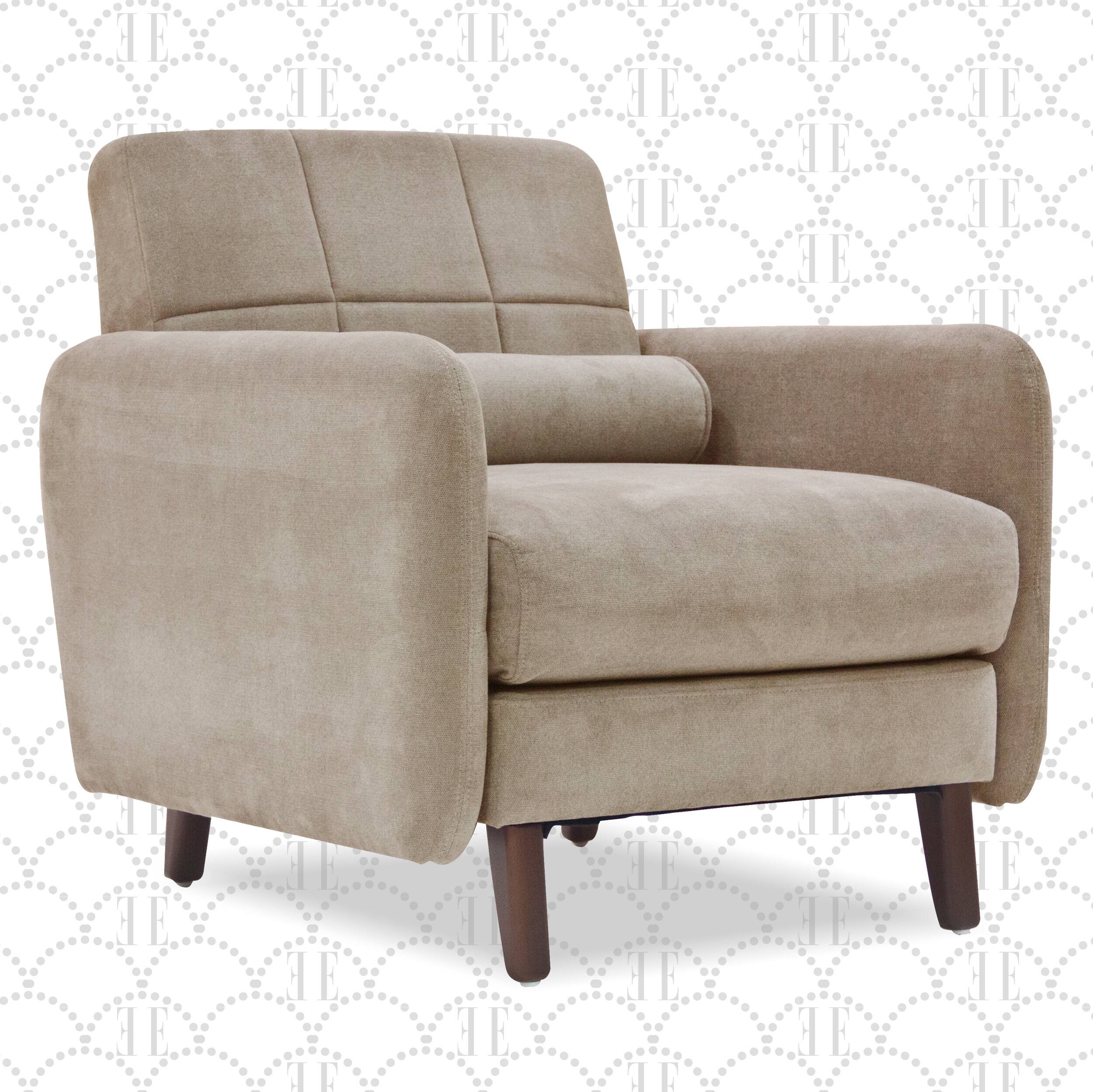 Front. Elle Decor - Elle Decor Natalie Accent Chair, Beige - Beige.