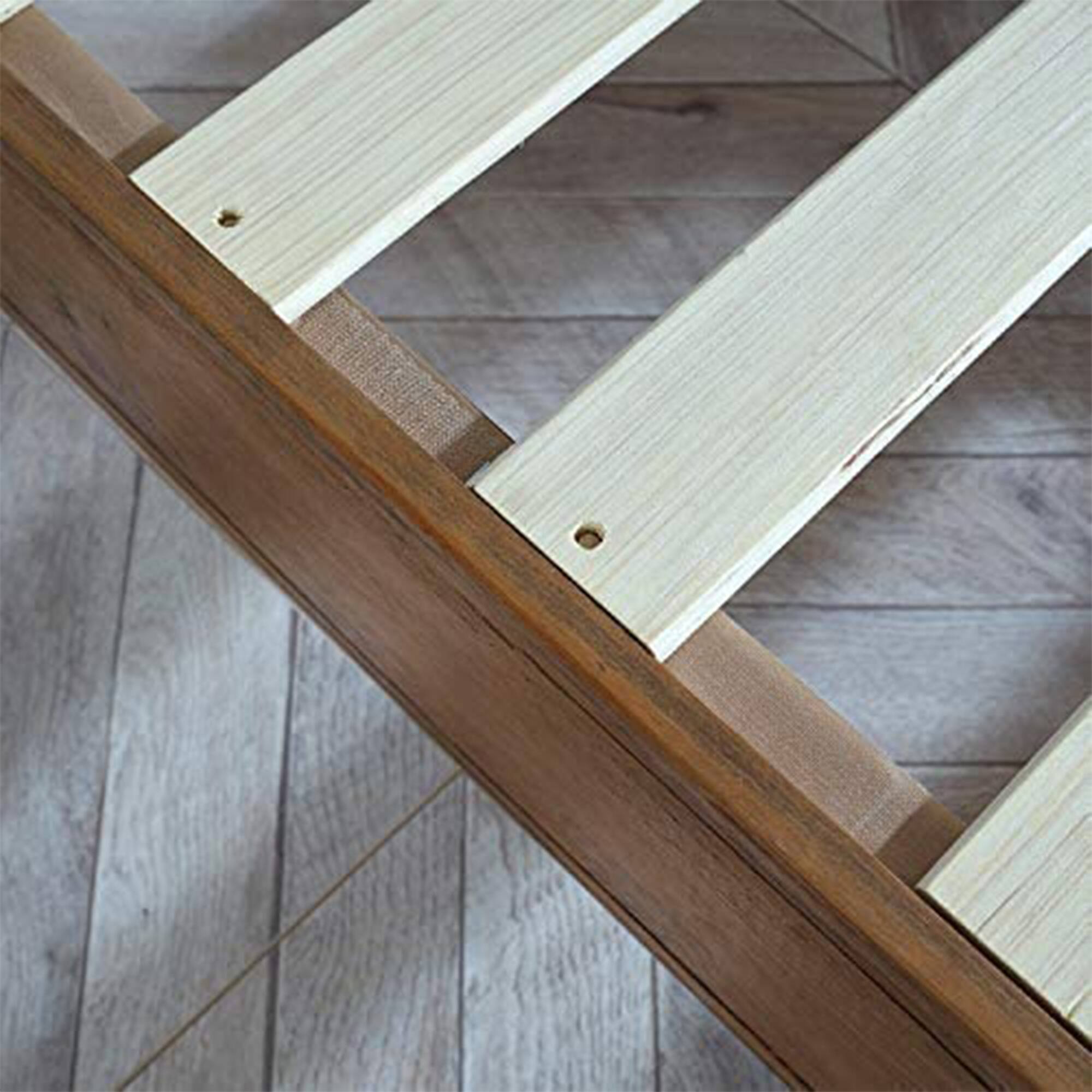 Alt View 2. MUSEHOMEINC - MUSEHOMEINC 12 Inch Solid Pine Wood Platform Bed Frame with Wooden Slats, Full - Brown.