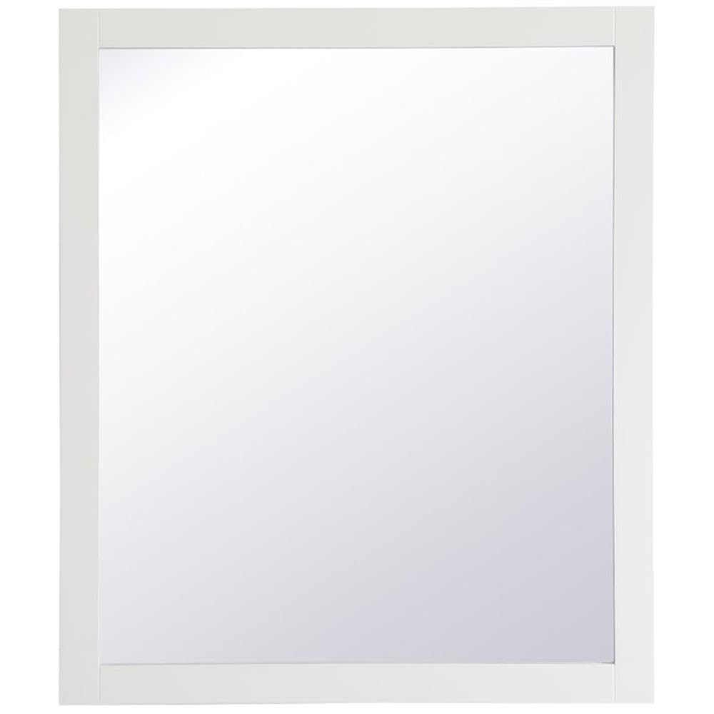 Back. Elegant Decor - Aqua rectangle vanity mirror 42 inch in White - White.