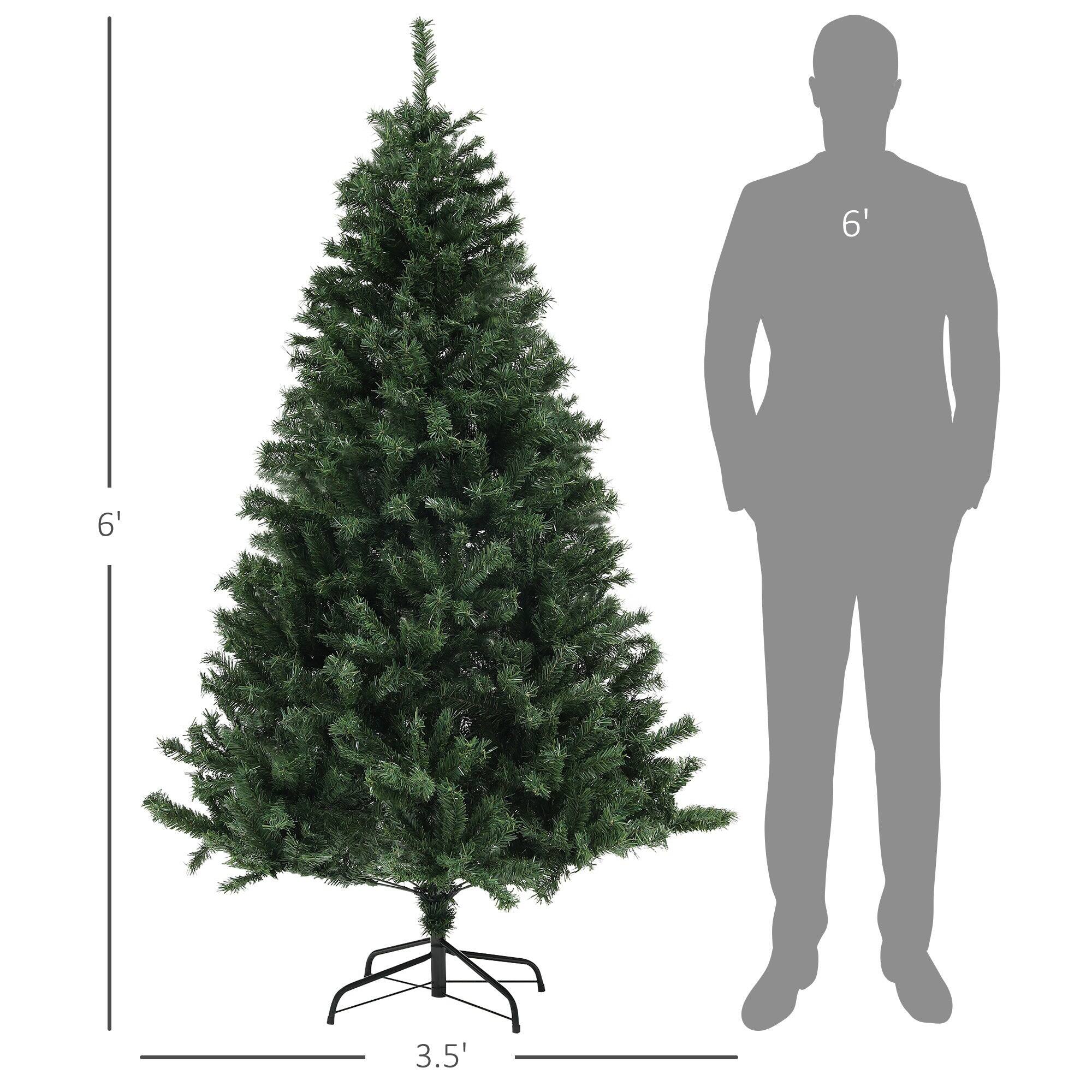 Left. BreeBe - 6ft Artificial Christmas Tree - Green.