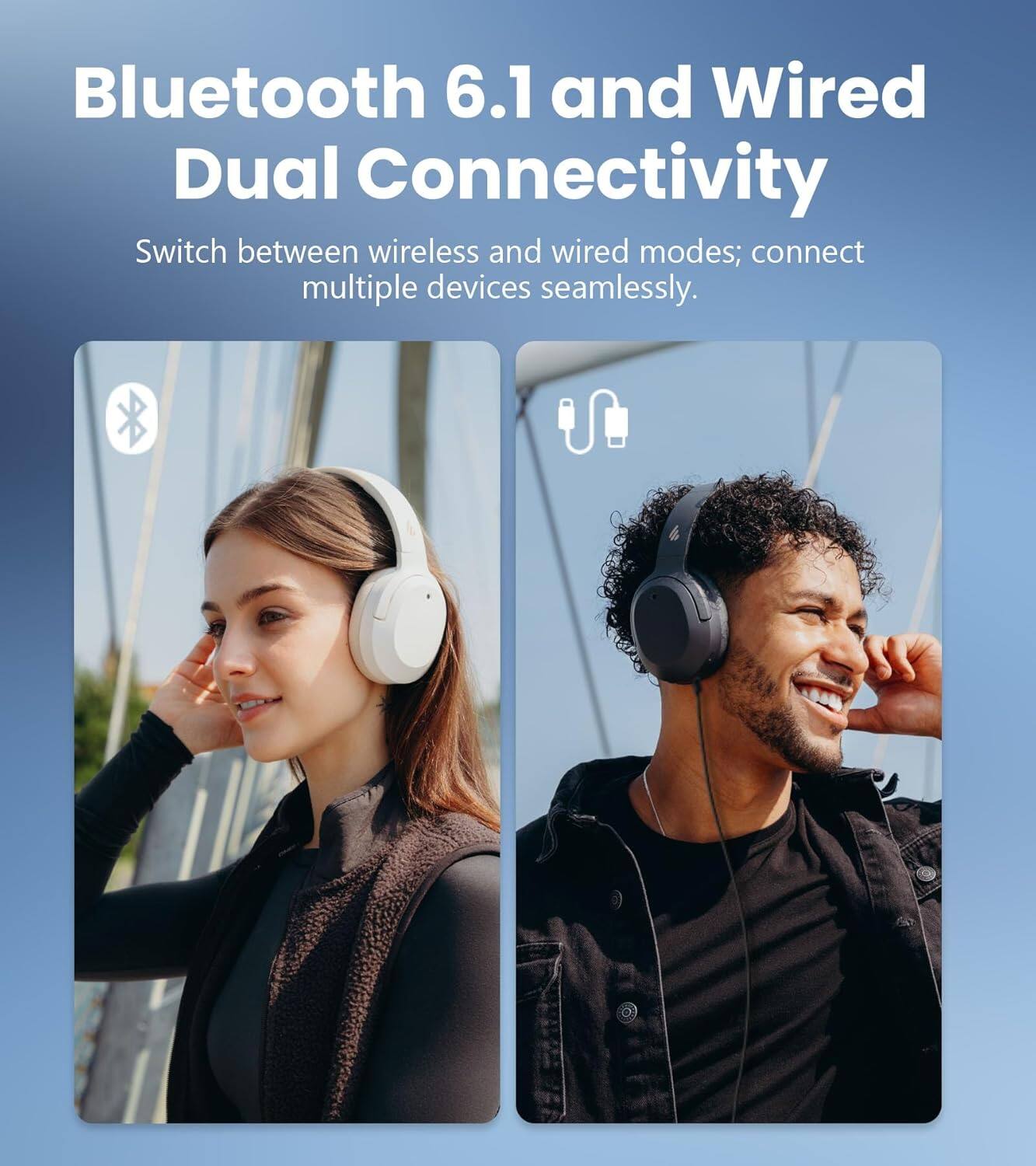 Bluetooth 6.1 and Wired Dual Connectivity

Switch between wireless and wired modes; connect multiple devices seamlessly.